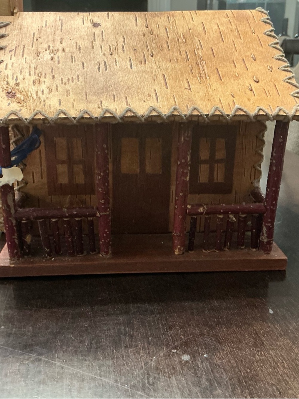 Handcrafted Rustic Wooden Cabin Décor in Brown and Tan